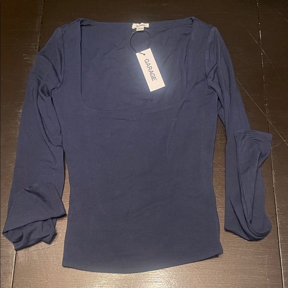 Garage Deep Blue Long Sleeve Tee - Picture 1 of 3